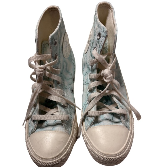 CONVERSE High Top Sneakers Chuck Taylor All Star Light Blue White Womens SZ 7 - Picture 4 of 11